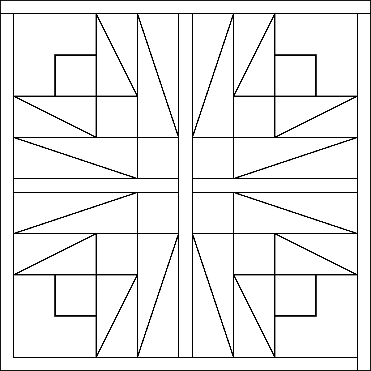 Pattern 70, Window Flowers barn quilt pattern thumbnail